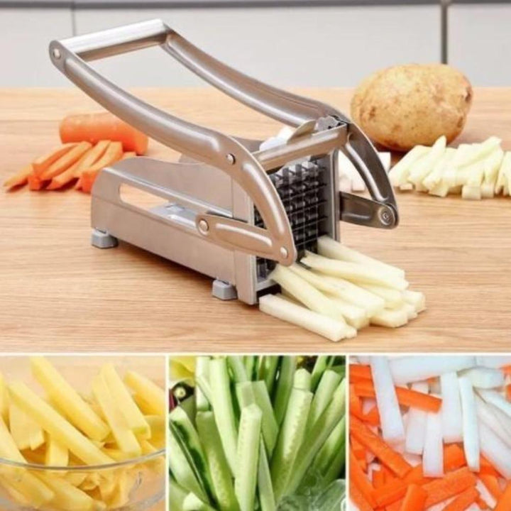 Stainless Steel French Fries and Potato Cutter with 2 Different Blades